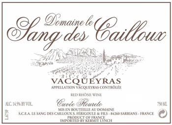 Dom. Le Sang Des Cailloux Vacqueyras Rouge Cuvee Floureto 2019